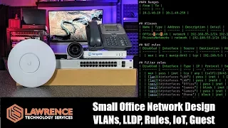 Office Network Design and Planning with VLANs, LLDP, Rules, IoT, Guest using UniFi & pfsense