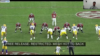 Oregon HC Dan Lanning - Using Simulated Pressures  to defend Mesh vs Alabama