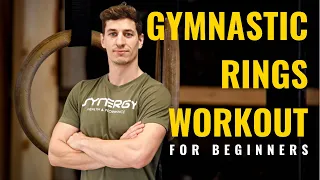 Beginner GYMNASTIC RING WORKOUT | Build muscle with rings