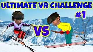 Who is the best skiier in VR? - VR Challenge #1 - Fancy Skiing - HTC Vive Gameplay