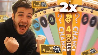 INSANE MONOPOLY 4 ROLLS HUGE WIN!!!