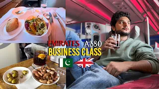 11 LAC KI PLANE TICKET | ENGLAND TO PAKISTAN | EMIRATES A380 BUSINESS CLASS REVIEW