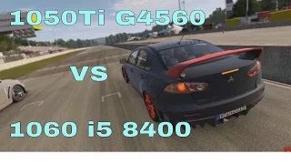 G4560 + 1050 ti vs i5 8400 + Gtx 1060  Gaming Performance comparison