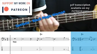 Santana - Black Magic Woman (Bass cover with tabs)