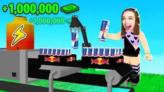 СОЗДАЛА ФАБРИКУ ЭНЕРГЕТИКОВ в ROBLOX ! 😱 Energy Drink Tycoon Роблокс