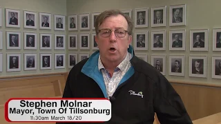 Tillsonburg: Mayor Discussing COVID 19 - March 18, 2020