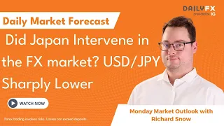 Did Japan Intervene in the FX market? USD/JPY Sharply Lower