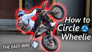 HOW TO CIRCLE WHEELIE (SUPERMOTO) | Tutorial How To Sit Down Circle