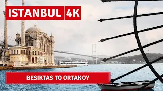 Istanbul Walking Beşiktaş To Ortaköy | Jan 2021|4k UHD 60fps| Virtual Walking Tour