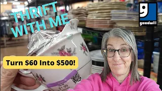 Turning $60 Into $500 Goodwill Thrifting in Las Vegas - Thrift With Me