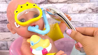 Poupon Baby Born Morning Routine du Matin Salle de Bains Baignoire