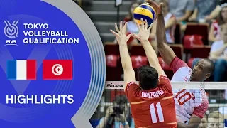 FRANCE vs. TUNISIA - Highlights Men | Volleyball Olympic Qualification 2019