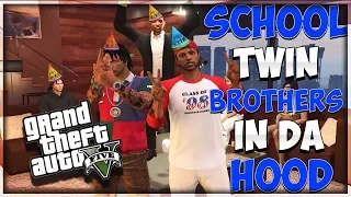 GTA 5 SCHOOL TWIN BROTHERS IN DA HOOD - MY OTHER BROTHER BIRTHDAY 🎉🎈🎂 (GTA 5 ROLEPLAY)