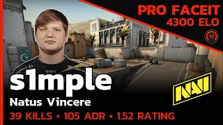 s1mple NAVI with 39 kills!🔥 (DUST2) FACEIT LVL 10 / CSGO POV / Jun 28, 2023