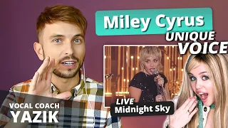 Vocal Coach YAZIK reaction Miley Cyrus - Midnight Sky (live)