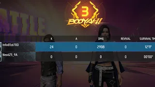 1 vs 2 in free fire 24 kill