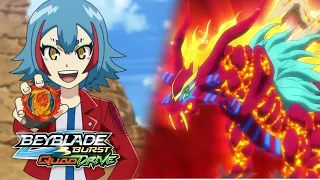 Magma Ifritor! BEYBLADE BURST QUADDRIVE EPISODE 11 The Dark Prince Strikes! Bel vs. Free! CLIP