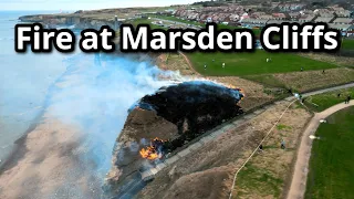 Fire at Marsden Cliffs #drone #mavic #fire #southshields