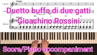 Duetto buffo di due gatti - G. Rossini - Piano accompaniment
