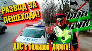 Развод за пешехода/ДПС с большой дороги / В защитнике отказано!