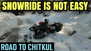 SNOWCHAIN RIDE TO CHITKUL | SNOWRIDE IS NOT EASY | EXPLORING SANGLA VALLEY