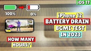 iPhone 12 BGMI battery Drain Test in 2023🔥|100% to 0%