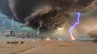 7 minutes ago in Saudi Arabia! Tornadoes, flash floods and hailstorm hit Riyadh