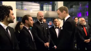 Prince William, Duke of Cambridge, meets the cast of The Hobbit