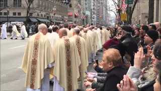 PROCESSION PORTION OF FUNERAL MASS FOR CARDINAL EDWARD M. EGAN OUTSIDE ST. PATRICK'S CATHEDRAL, NYC.