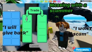 Messing with a scammer in Loomian Legacy