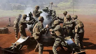 Soldier Honing Skills on the M777 How Howitzer Artillery