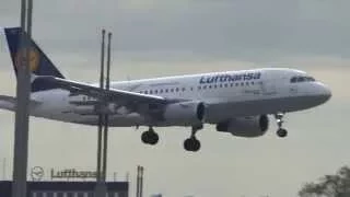 Lufthansa A319 D-AILU landing at Hamburg Airport