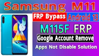 Samsung M11 FRP Bypass M115F FRP Unlock Using Unlock Tool 2023