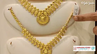 Kerala pattern necklace| light weight bridal collection|saravana stores Elite| 8 gram gold necklace