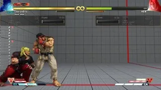 STREET FIGHTER V AE 3.75:Ryu Jumping Hard Punch Counter Hit, Micro Walk Solar plexus