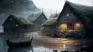 RELAXING VILLAGE AMBIENCE: Hear the Songs of a Viking Village in the Rain