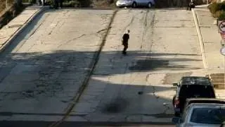 Kid bombing Palm St. in Ventura Cali. Huge hill.