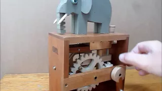 ELEPHANT - Wooden Automaton by BANOFALK of OTLEY