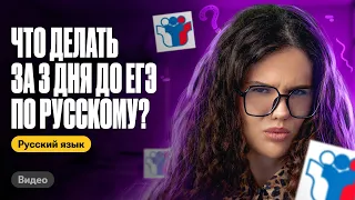 3 дня до ЕГЭ по русскому! Что делать?