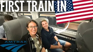 $10 AMTRAK Train from Washington DC to Philadelphia (First Train in the USA 🇺🇸 Travel Vlog)