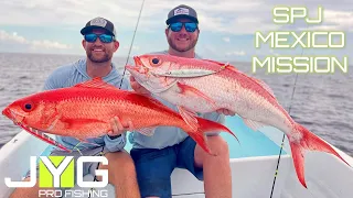 SLOW PITCH JIGGING EXPEDITION PT 1- GIANT QUEEN SNAPPERS MEXICO JYG PROFISHING {Catch, clean ,cook}