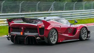 6x Ferrari FXX K EVO on the Nürburgring! V12 PURE SOUND, Accelerations & Downshifts! Nordschleife 4K