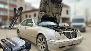 ОТРЕМОНТИРОВАЛ ФОРСУНКИ НА MERCEDES W210 OM 611.961