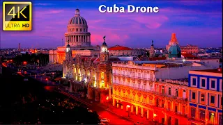 Cuba 4K UHD Drone Video with Relaxing Music for Scenic Relaxation