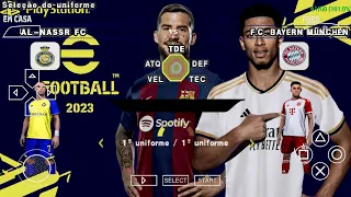 eFOOTBALL PES 2023 PPSSPP NEW KITS 2023/24 & UPDATE TRANSFERS 2023 CAMERA PS5 REAL FACES GRAPHICS HD