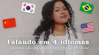 FALANDO EM 4 IDIOMAS - falando em inglês, coreano e mandarin (Aprendi sozinha)