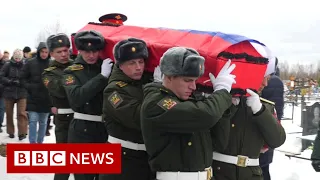 Russians grieve soldiers killed in Ukraine - BBC News