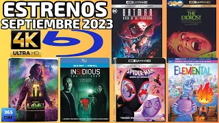 Lanzamientos Blu-ray y 4K UHD SEPTIEMBRE 2023! Insidious 5, Elementos, El Exorcista, Loki y mas!