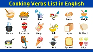 Cooking Verbs in English and Learn Kitchen verbs Vocabulary in English For Beginner Must Know