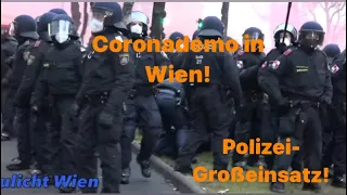 [Festnahmen & Durchbruchsversuch!!] Polizei-Großeinsatz bei CORONA-DEMO in Wien|| 11.12.2021